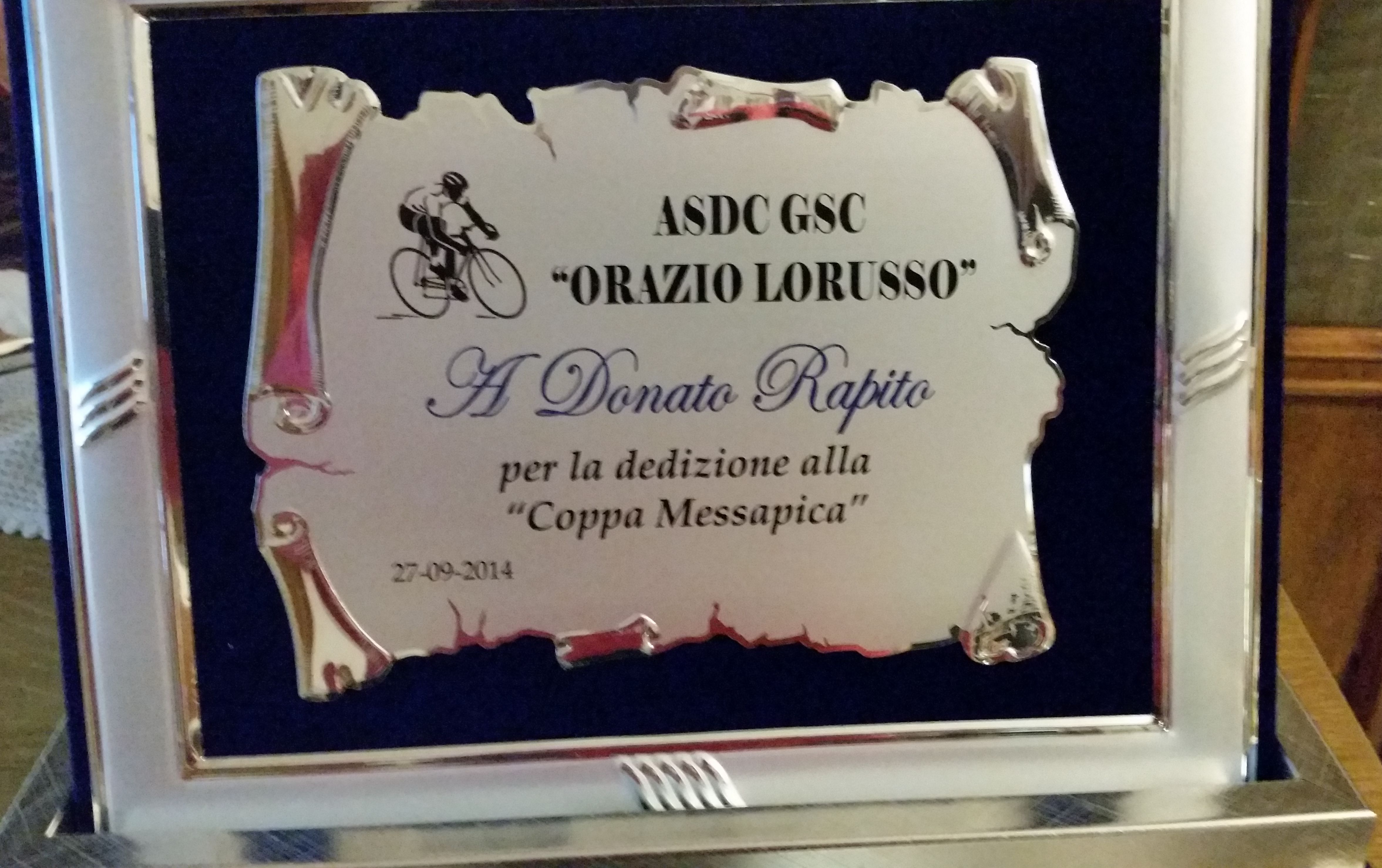 Coppa Messapica targa